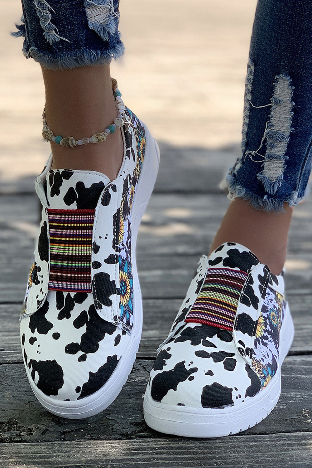 Multicolor Casual Spots Serape Sneakers