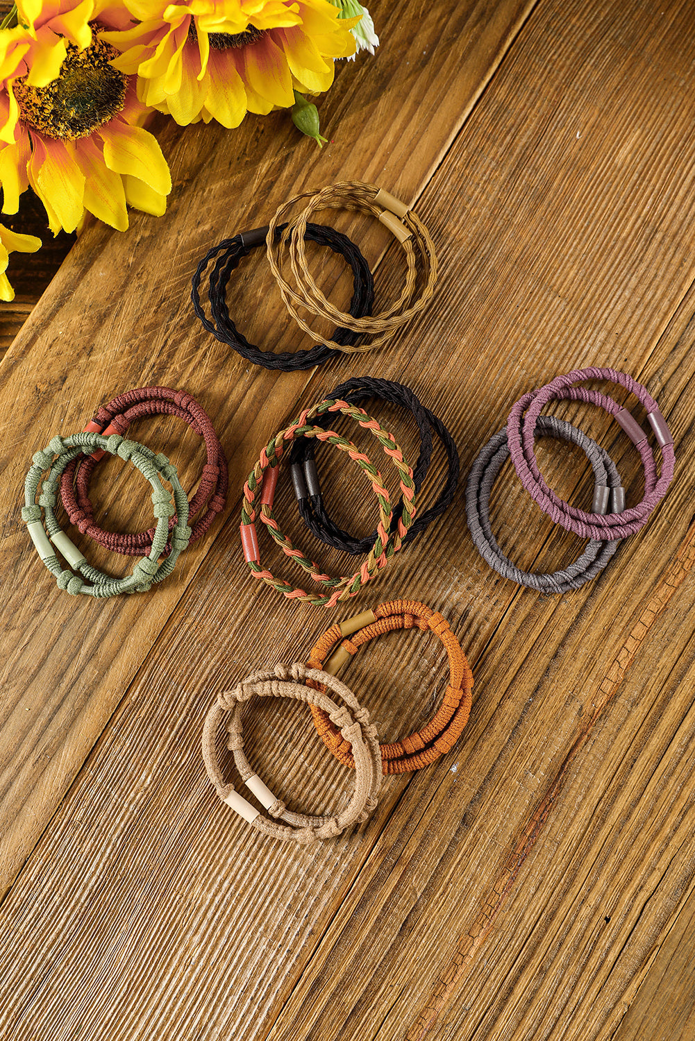 Multicolour 20pcs Boho Knotted Hair Ties