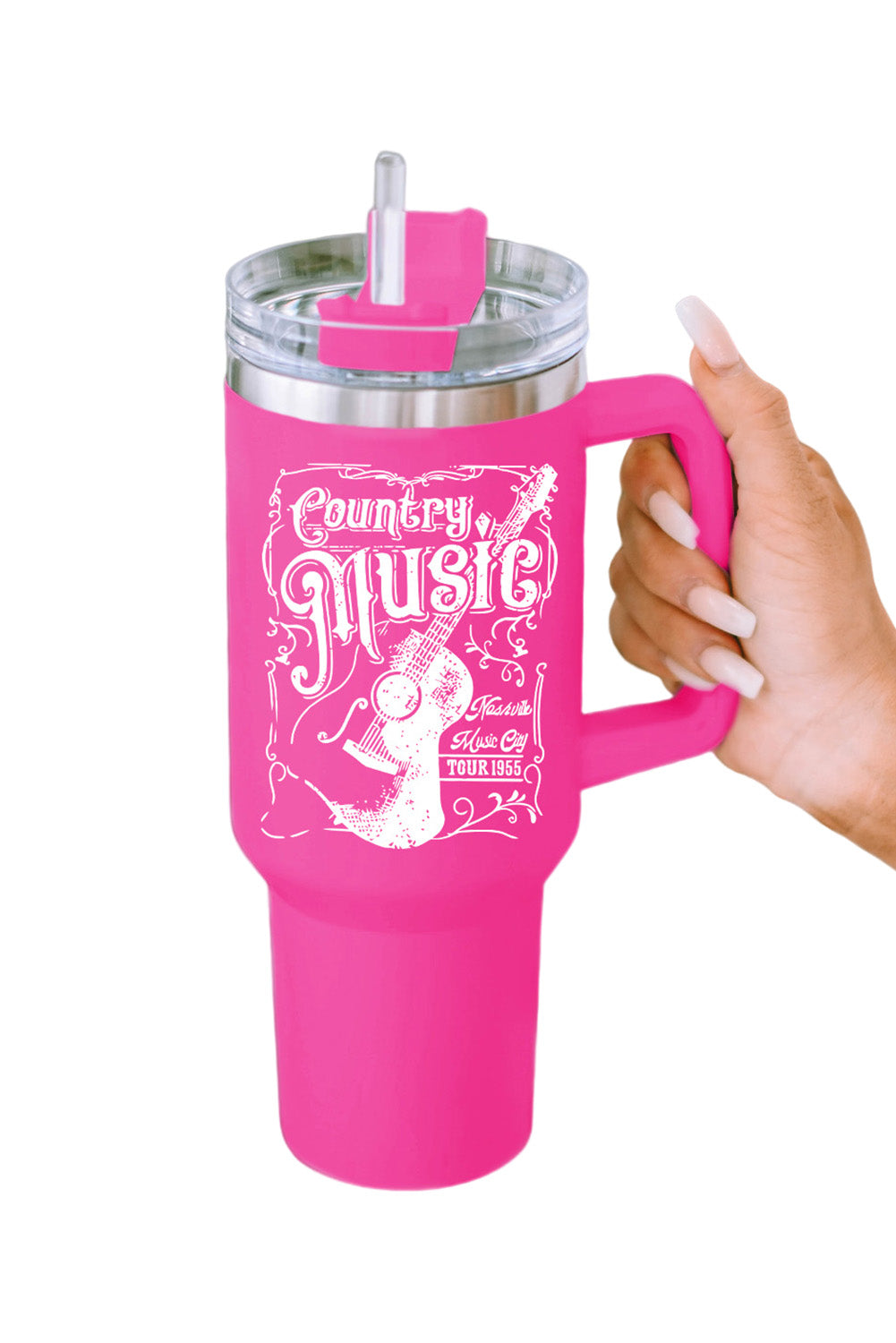 Rose 40oz Country Music 304 Stainless Double Insulated Tumbler Mug
