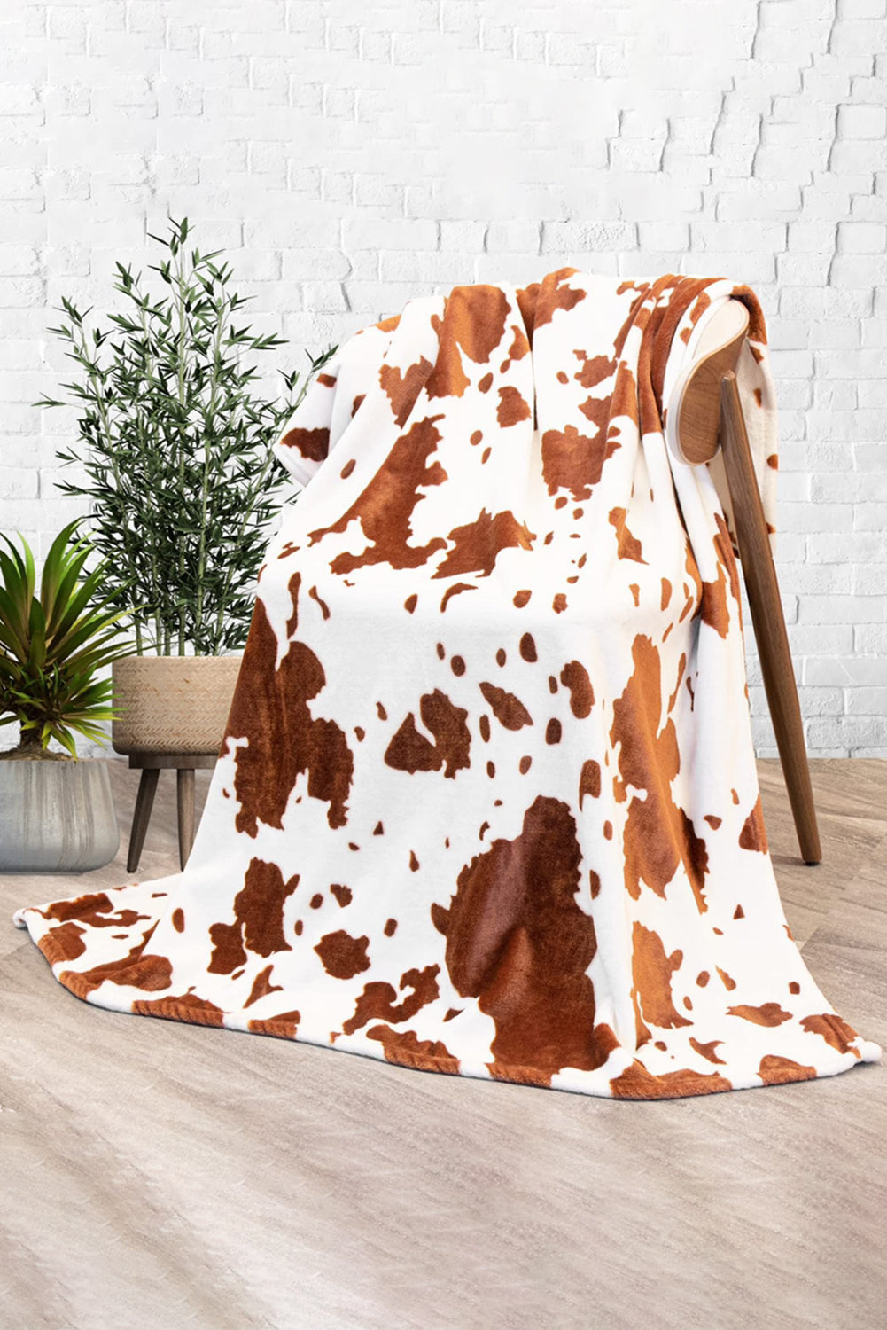 Chestnut 150*200cm Animal Print Flannel Large Blanket