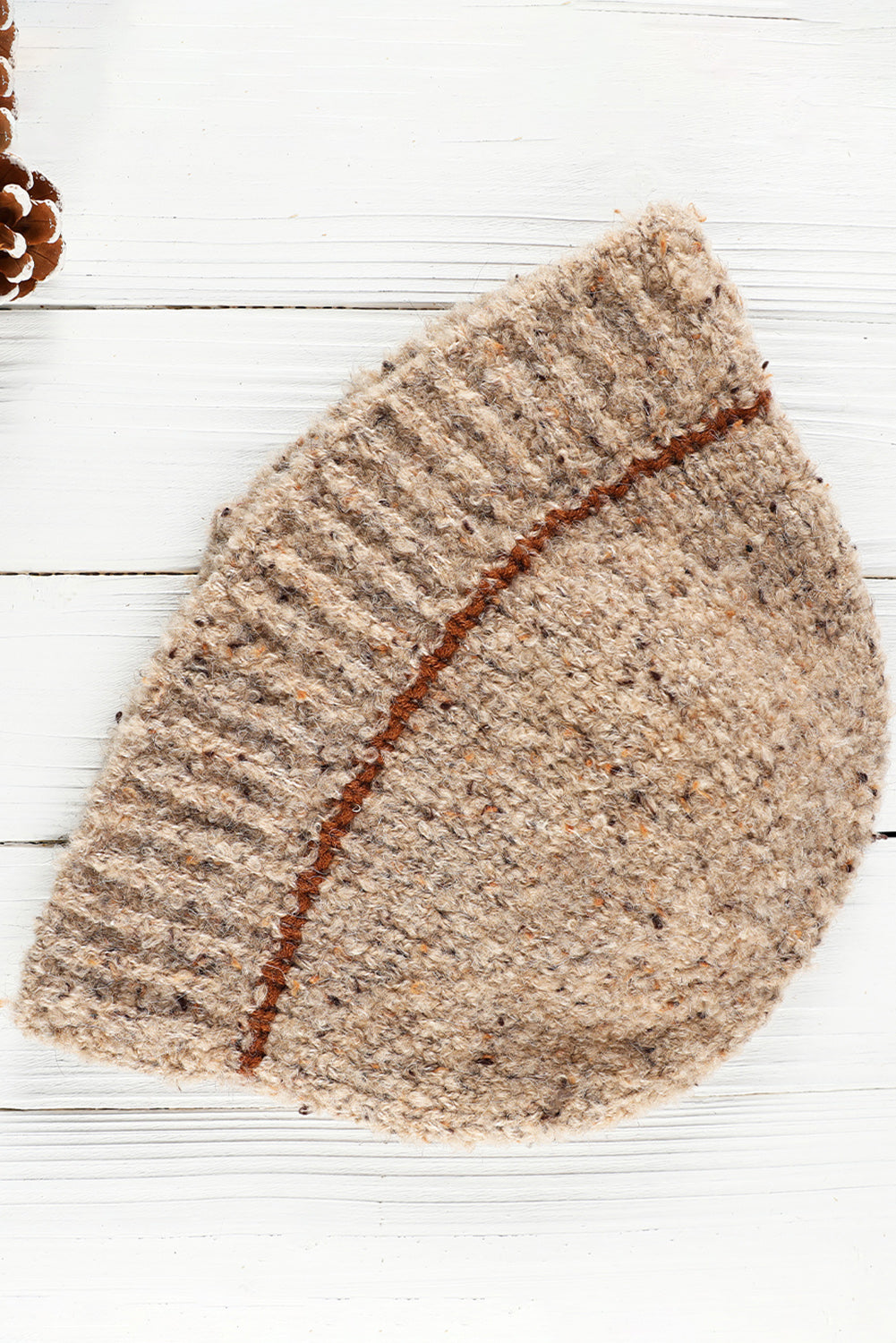 Oatmeal Vintage Knitted Woolen Fisherman Hat