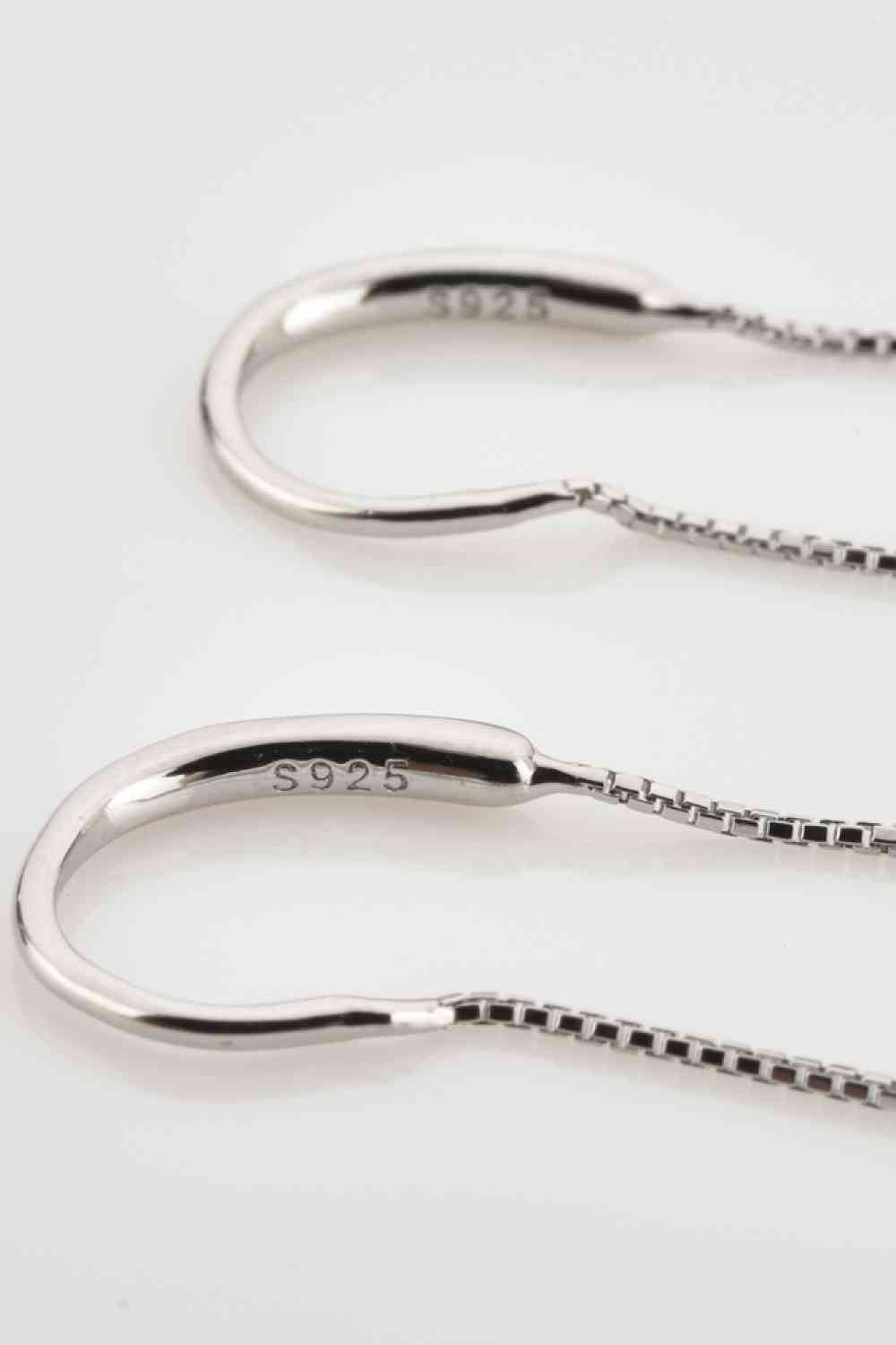 925 Sterling Silver Cross Threader Earrings
