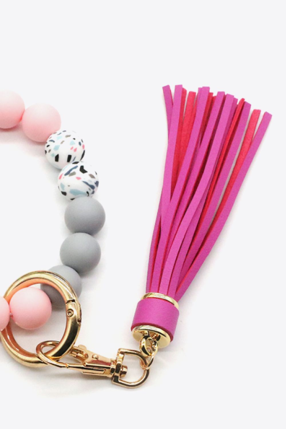 Assorted 2-Pack Multicolored Beaded Tassel Keychain